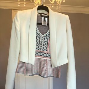 BCBG peplum top & crop blazer